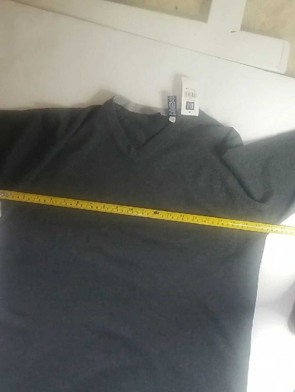 GAP Men's V-Neck Long Sleeve Sweatshirt - Charcoal Gray